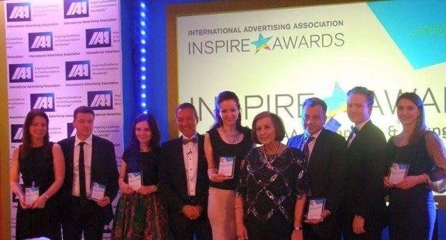 Faris Aboumahad, former IAA Chairman & World President and Heather Leembruggen, IAA Inspire Awards Chairman with 'Young Leader Award' honorees-2015