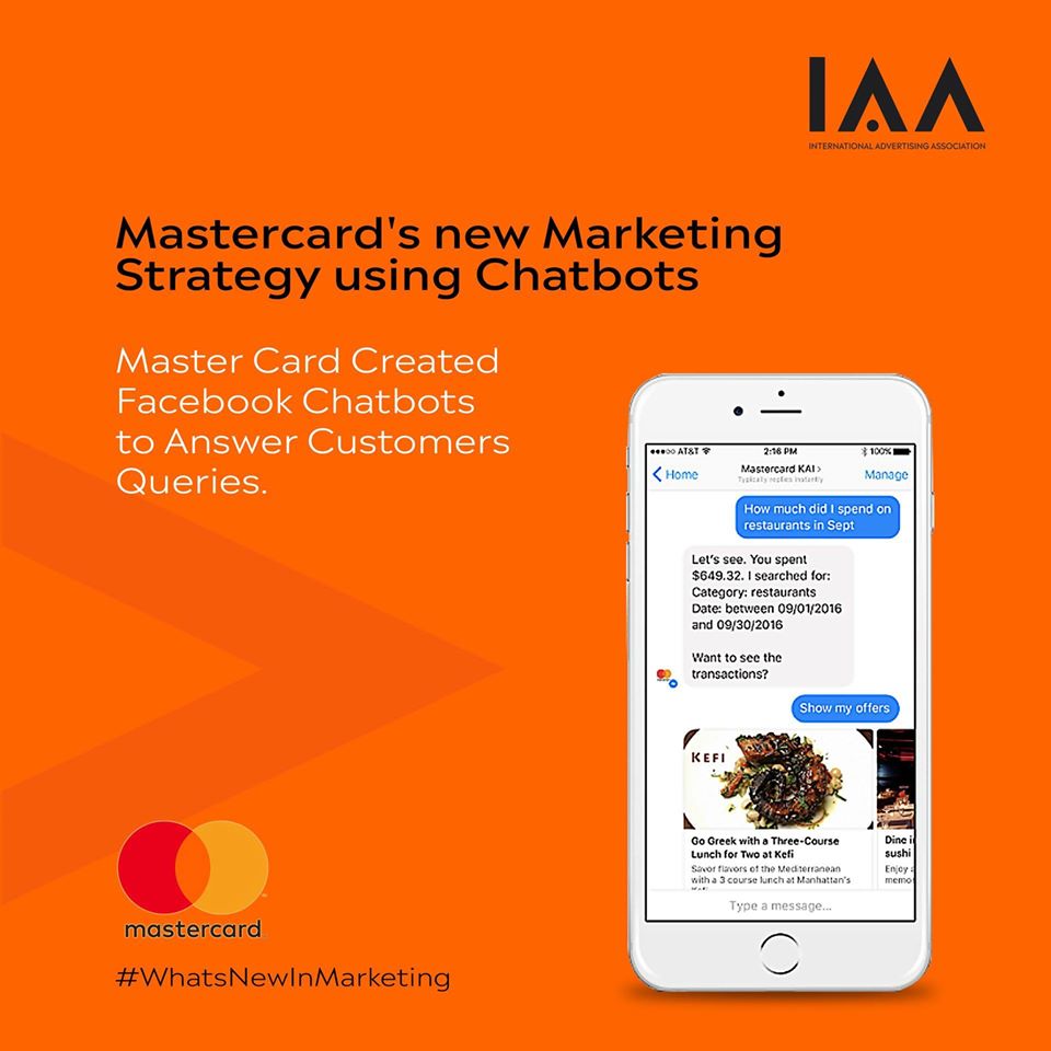 Mastercard's new Marking Strategy using Chatbots
