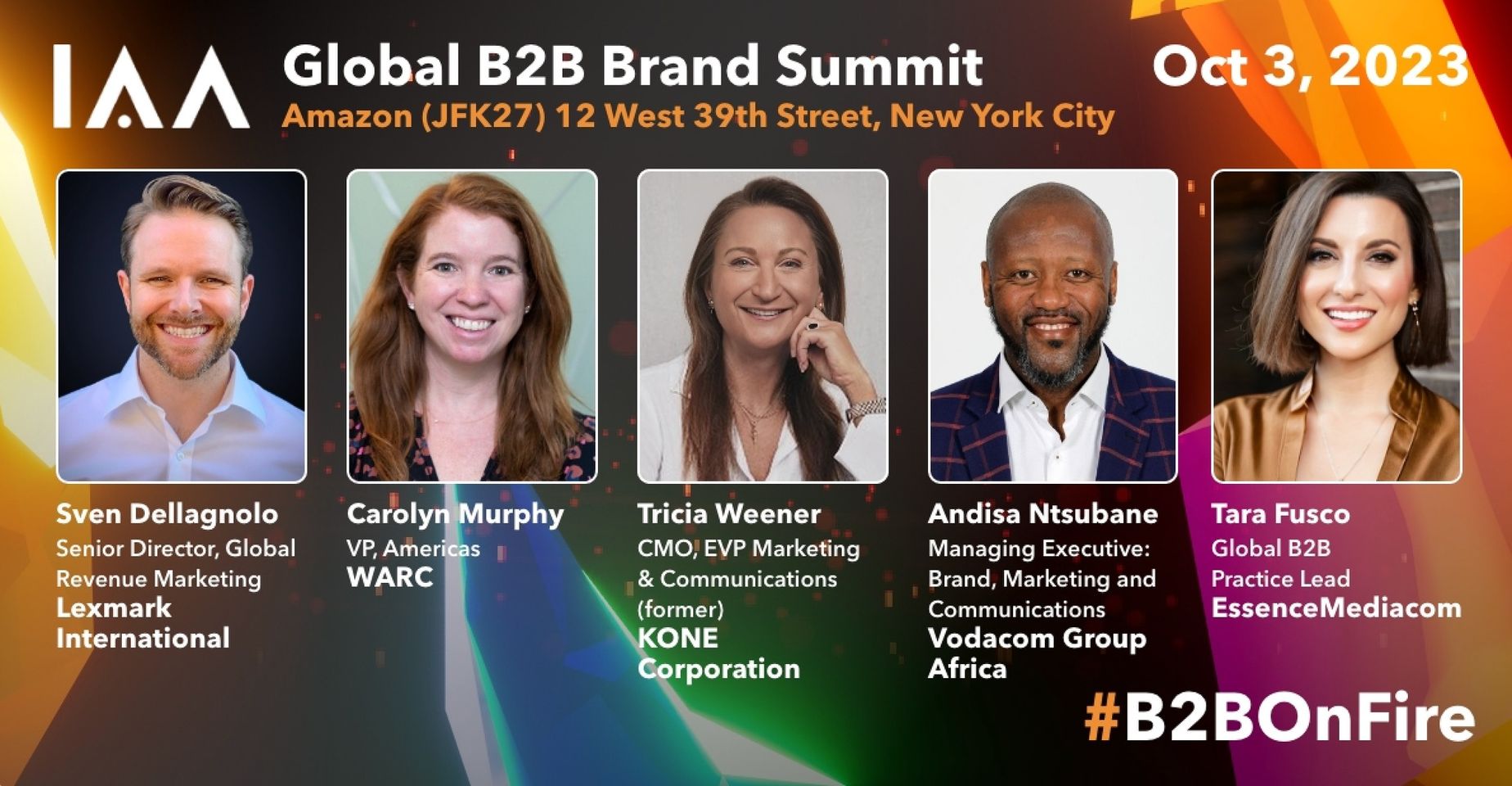 2023 IAA Global B2B Brand Summit 陸續公布講者陣容!